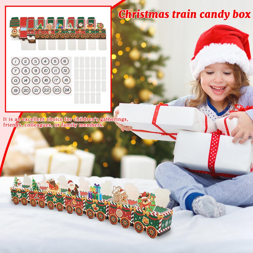 Christmas Calendar Box New Christmas Advent Calendar Train Candy Box Gift Packaging Box