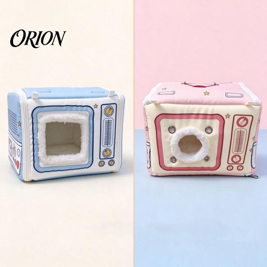 Hanging Bird House TV?Shaped Nest, Plush Warm Parrot Cave Bed, Winter Sleeping Tent Hut for Budgies Cockatiels Small Parrots Cage Decoration