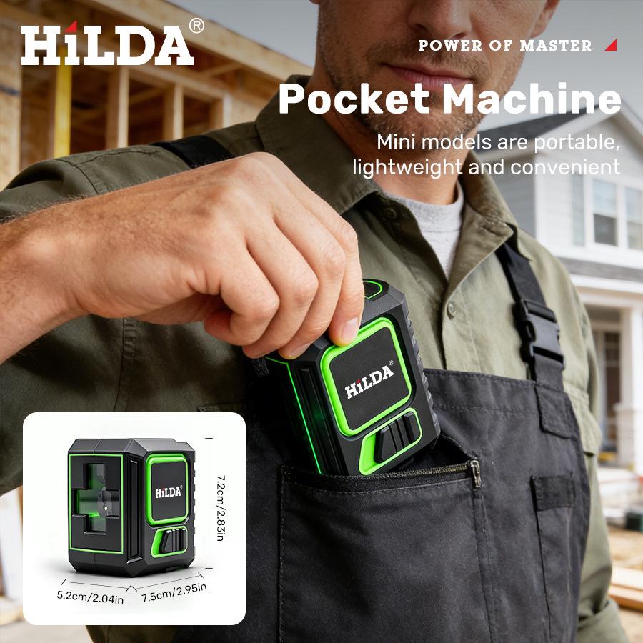 Hilda Indoor High Precision Laser Spirit Level for Tile Stickers