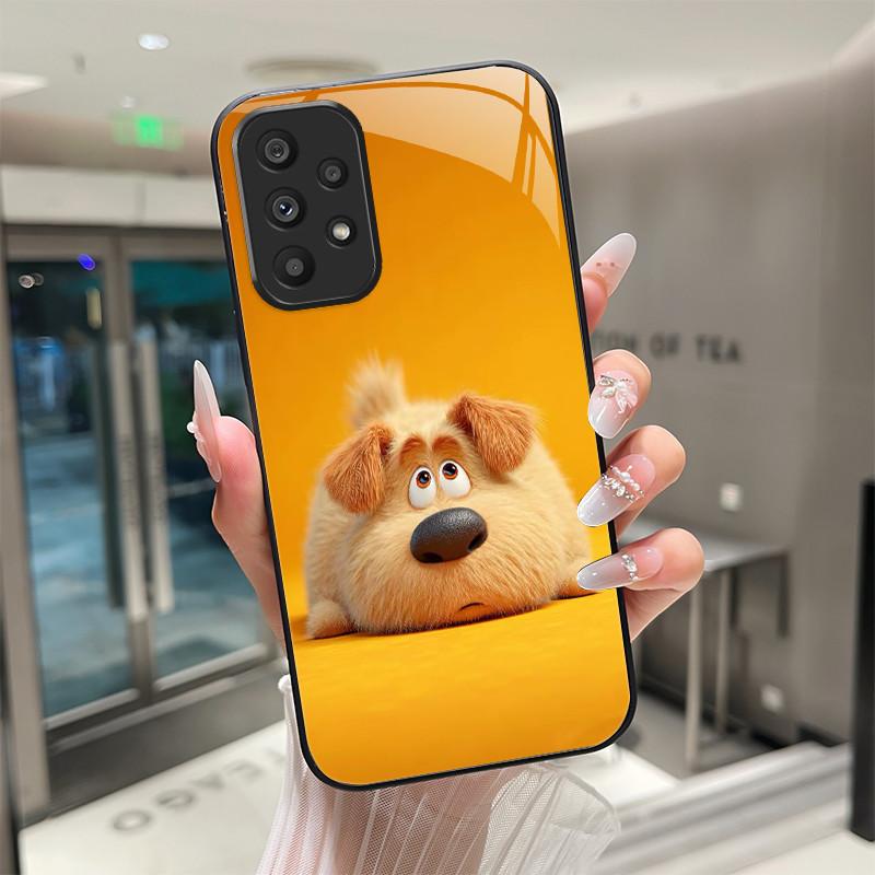 Süße Cartoon-Katzen Blumen Hülle Für Samsung Galaxy A52 A52S A72 4G 5G Gehärtetes Glas Handyhülle Schutzhülle Rückseite Hartschale