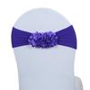 Multiple Colors Stretch Satin Chair Sash 3D Flower Elastic Design For Wedding Banquet Party Event Decor