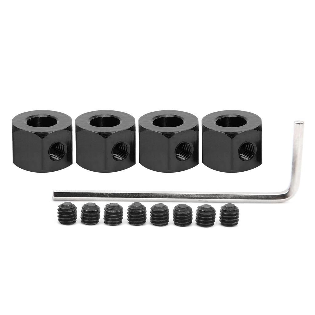 5mm to 12mm Aluminum Alloy Extension Adapter Hub Combiner Coupler for WPL D12 RC TruckBlack