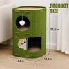 Cat House for Indoor Cats – 2-Tier Cat Condo Cave with Plush Ball, Soft Cushion & Peek Hole – Cozy Kitten Bed and Cat Furniture for Play, Rest & Hide