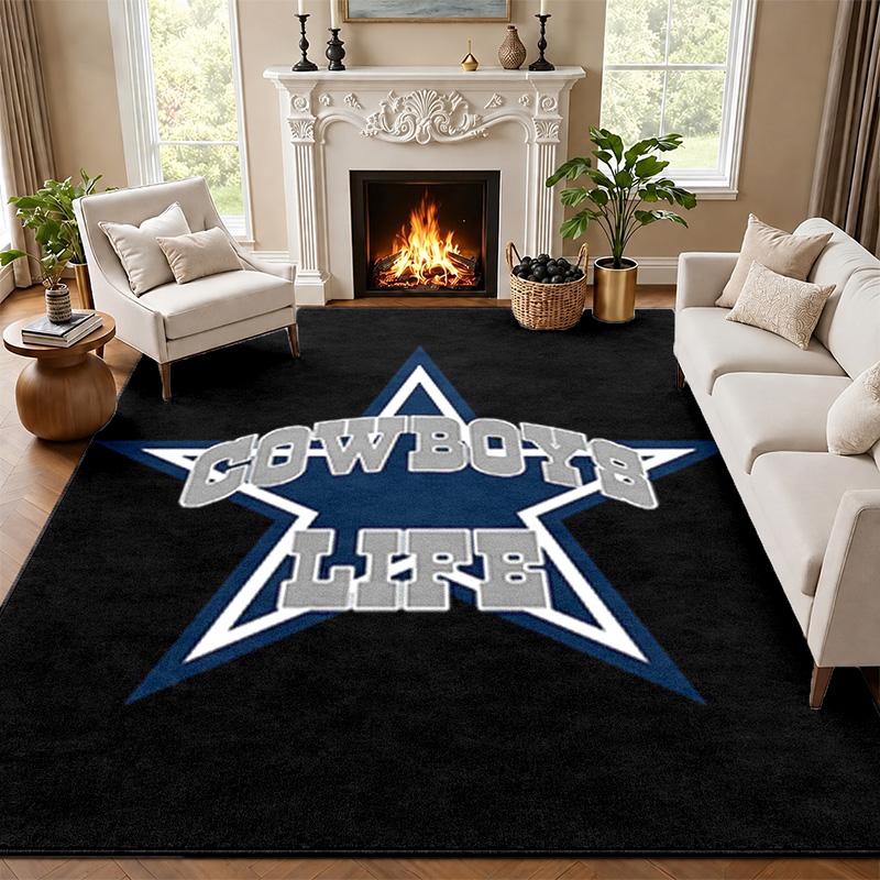 Dallas Cowboys Carpet Door Mat for Living Room or Bedroom Protective Mat Under Chair Office Decoration Christmas Gift Birthday Present