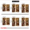 2pcs 2D Flat Printing Christmas Hot Curtains Animal Print Christmas Winter Digital Printed Polyester Drapes Family Party