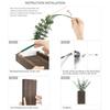 Wood Wall Planter Vase with Artificial Eucalyptus Farmhouse Wall Hanging Planter for Dried Flowers in Living Room Bedroom