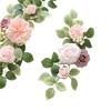 2x Wedding Arch Flowers Welcome Sign Decorations Rustic Green Leaves Artificial Flowers for Birthday Anniversary Ceremony