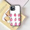 Korean Sweet Strawberry Phone Case For iPhone 17,16,15,14,13,12,11 Plus,Pro Max,XS,Colorful Silver Phone Case Funda Cover
