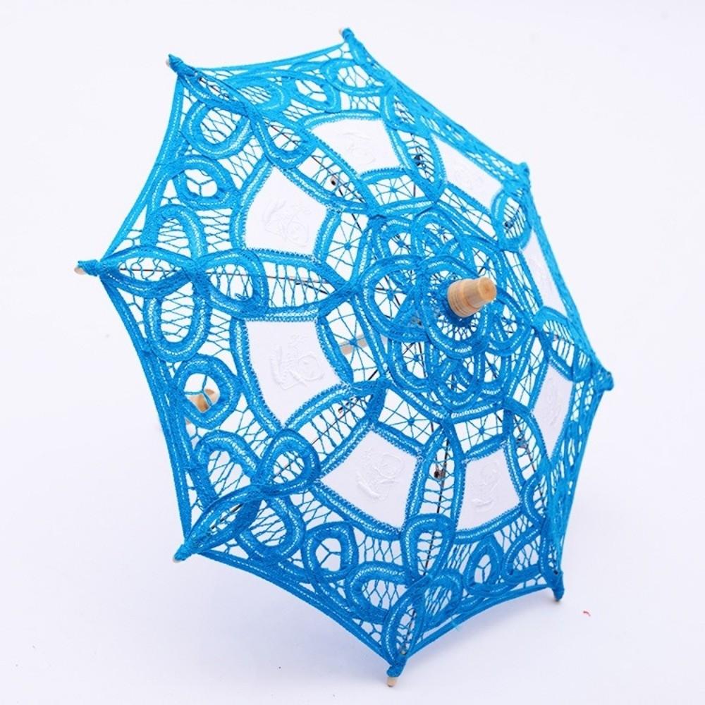 15 Zoll Spitzen-Sonnenschirm Mini-Sonnenschirm Vintage Baumwollspitzen-Schirm DIY-Bastelarbeit