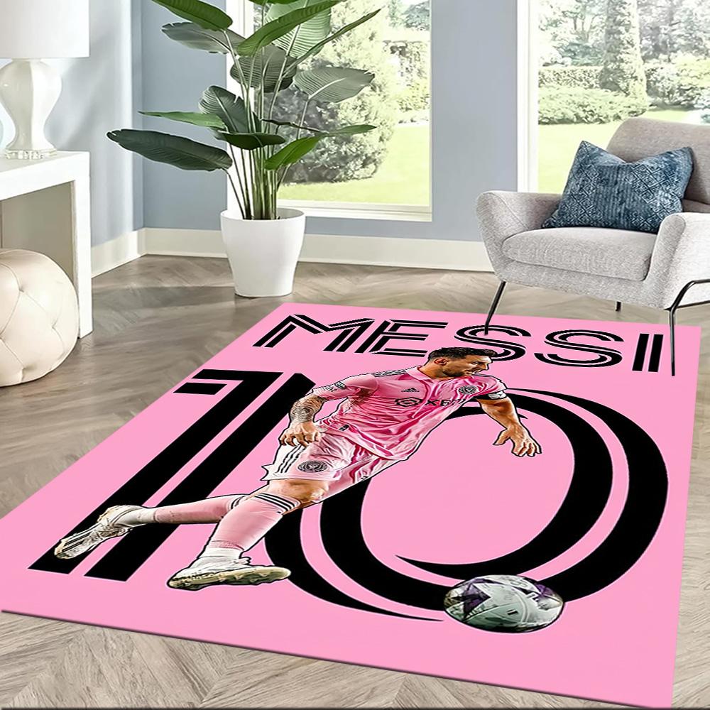 Messi's Iconic Number 10 Square Rugs Are a Great Choice for Living Rooms, Bedrooms, Home Décor, and As Gifts.