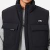 Li-Ning Sports Trend Series Solid Color Stand Collar Cardigan Vest Men Vests Black AMRU033-1