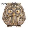 Vintage Owl Figurine Mini Owl Incense Burner with Lid Collectible Owl Ornament for Home Living Room Office Desk Bookshelf Decor