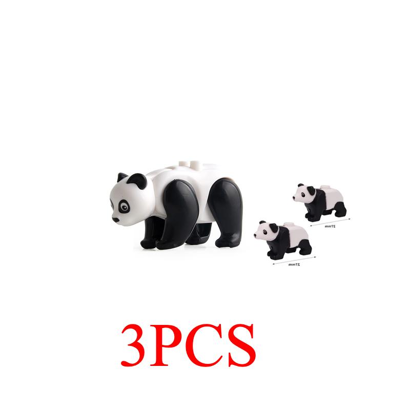 The Zoo Model African Elephants Camel Deer Crocodile Leopard Animal Building Blocks Educational Games Figure Brick Toys Kid B03