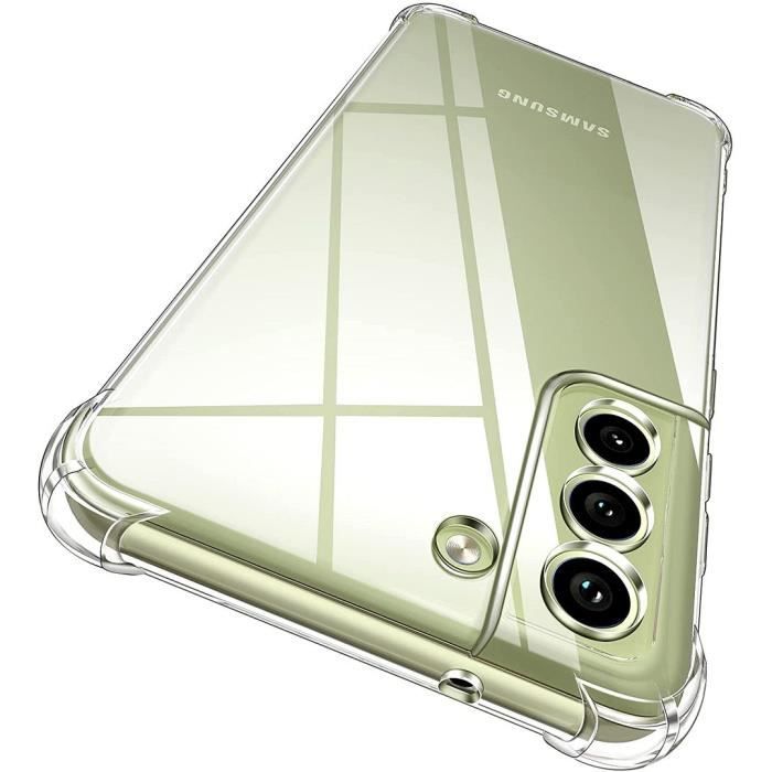 Coque de Protection - BOOLING - pour Samsung Galaxy S21FE - Silicone Solide - Transparent - Protection Renforcée