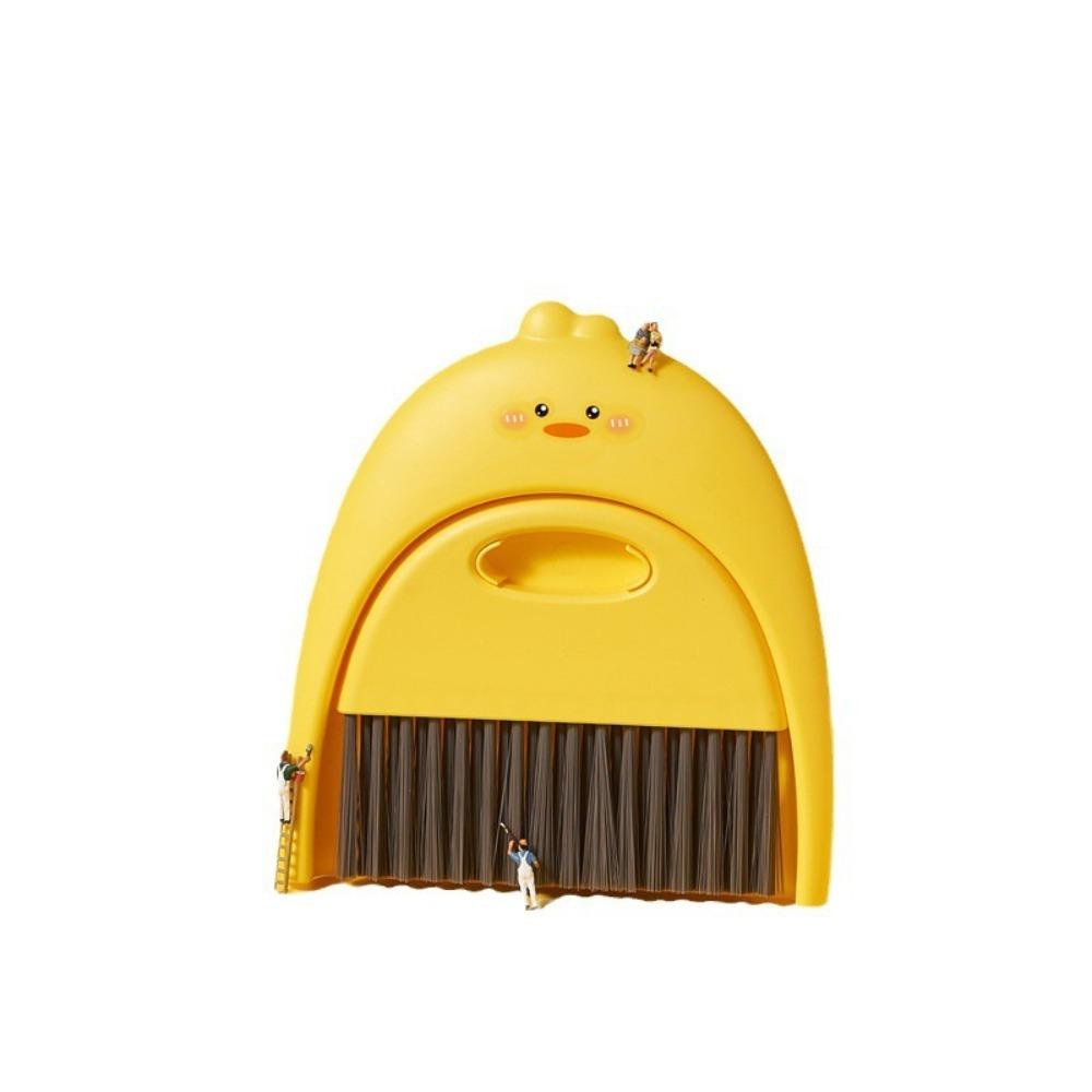 Cartoon Small Broom Dustpan Set Cute Handheld Mini Dust Pans with Brush Portable Easy Cleaning Keyboard Cleaning Brush Set