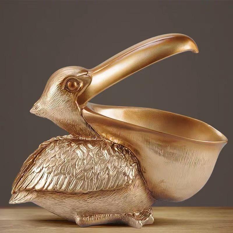 European Big Mouth Resin Birds Crafts Home Furnishings Decoration Jewelry Key Cellphone Storage Box Livingroom Desktop Ornaments