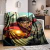 1 pătură de flanel Harry Potter, moale și prietenoasă cu pielea, cu imprimare digitală, disponibile în diverse dimensiuni pentru familie, prieteni, ziua de naștere
