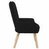 Armchair Black 63 X 67 X 94 Cm Fabric and Plywood