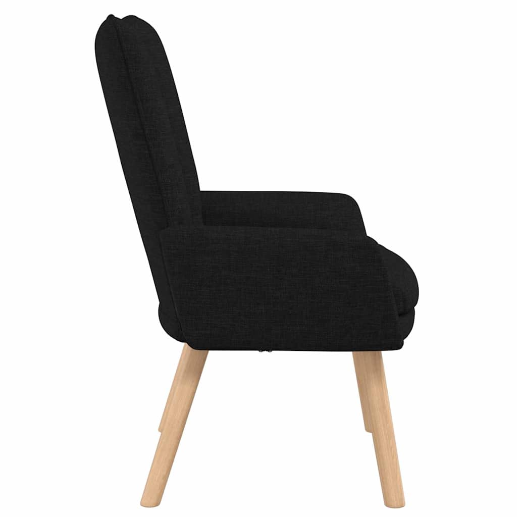 Armchair Black 63 X 67 X 94 Cm Fabric and Plywood