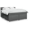 Vidaxl Continental Bed With Mattress, Dark Grey Fabric 180X200 Cm