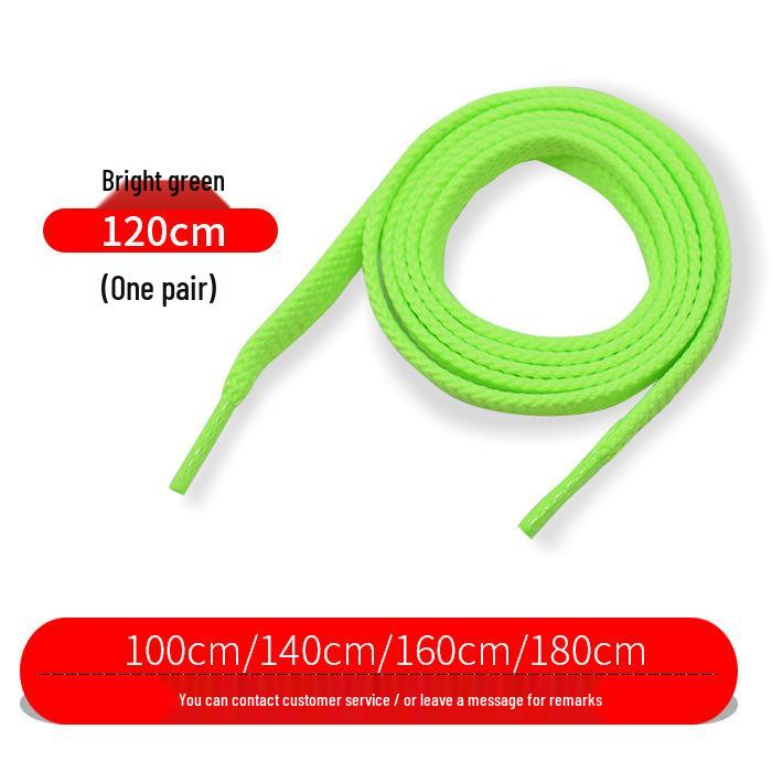 Flat Thickened Sneaker Laces for Casual and Basketball Shoes - In Black, White, and Colorful Designs