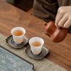 Retro Mother-of-Pearl Coaster Tea Set: Chinese Tea Knife, Anti-Scald Tea Cup Holder, Tea Ceremony Accessories.