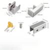 Adjustable Sliding Cabinet Security Lock for Doors and Windows Multifunctional Anti-Theft Protection No Drilling Required