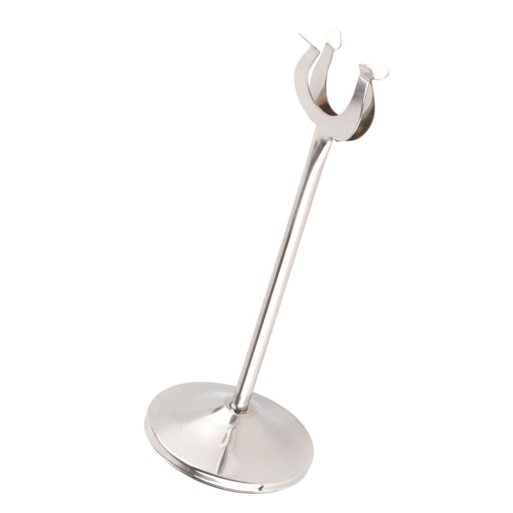 Party Dekoration Edelstahl Tisch Nummern Halter U-Form Verdickt Kartenhalter Rutschfeste Basis 7,9 Zoll Menü Clip Ständer Restaurant