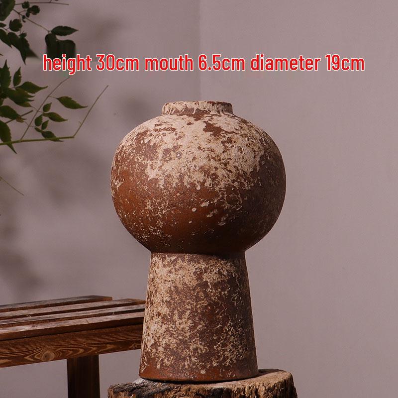 Jingdezhen Ceramic Retro Vase for Chinese Living Room Flower Arrangement