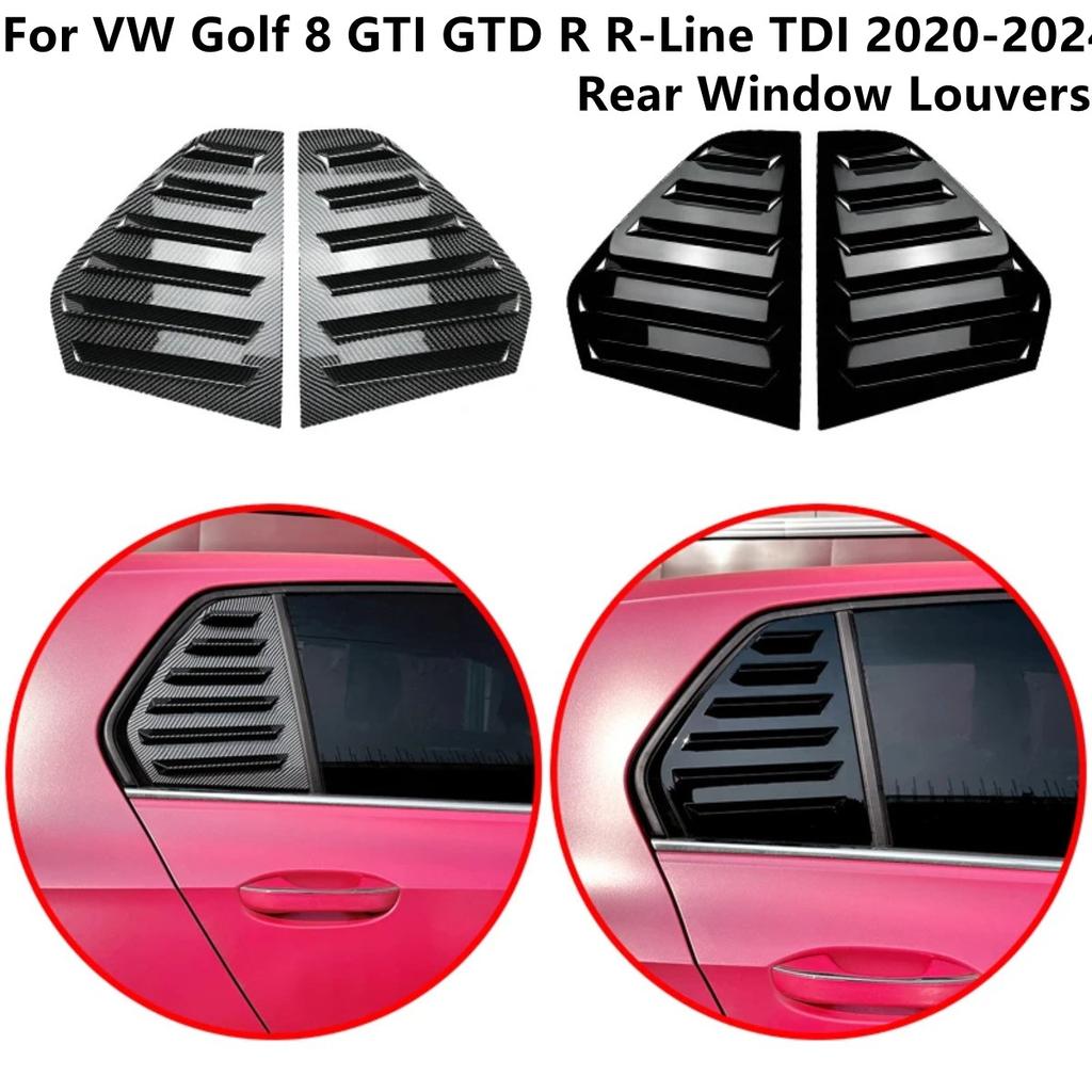Rear Side Window Trim Spoiler For VW Golf 4 Golf 5 Golf 6 Golf 7 MK4 MK5 MK6 MK7 MK7.5 MK8 Window Shutter Cover Louver Air Vents
