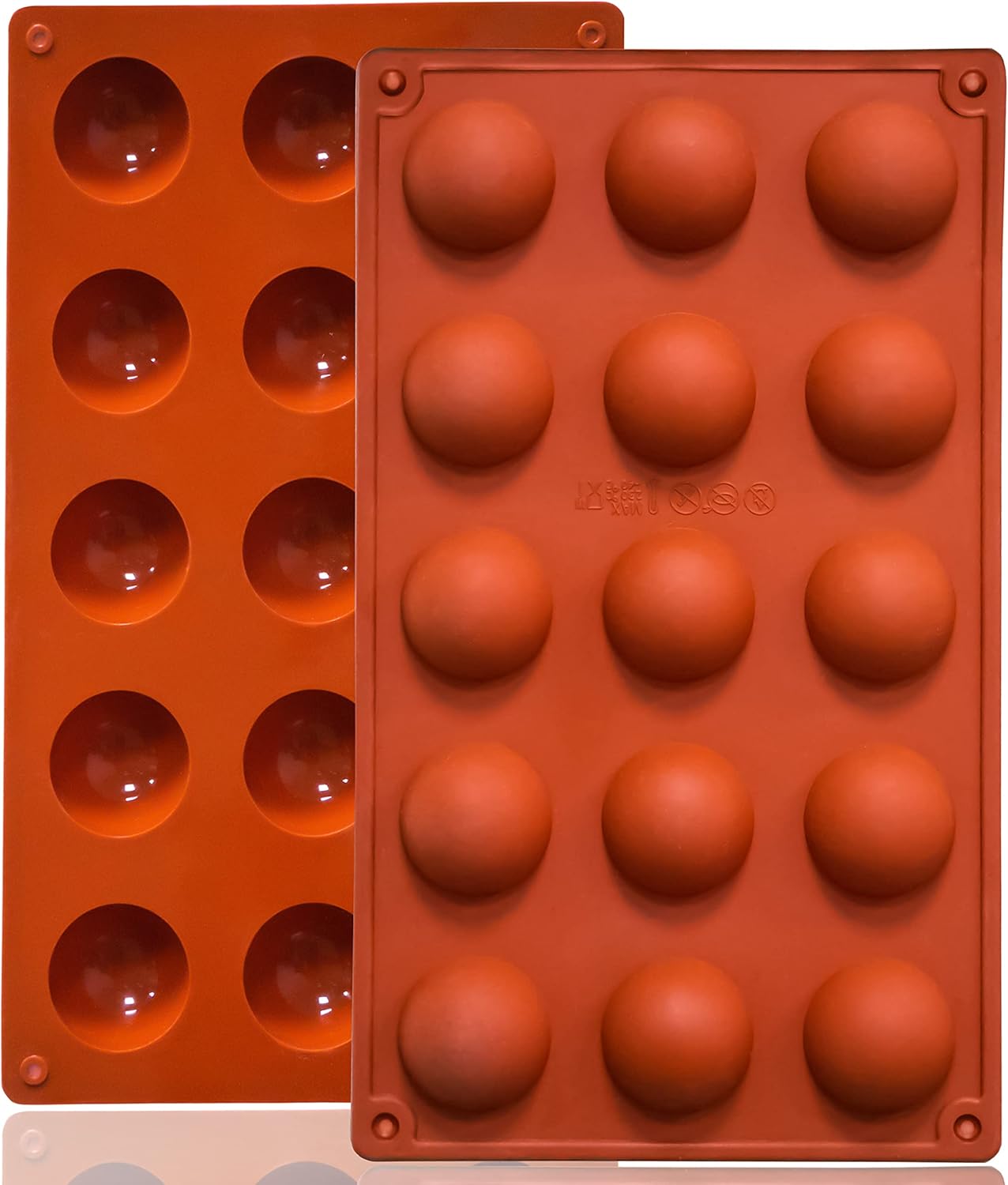 

6 Holes Medium Semi Sphere Silicone Molds, 2 Packs Half Sphere Silicone Baking Molds for Making Chocolate, Cake, Jelly, Dome Mousse