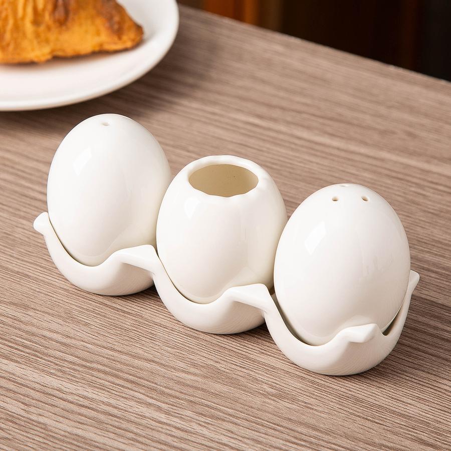 New Egg-Shaped Ceramic Spice Jar Seasoning Container Kitchen Restaurant Salt Pepper Sugar Jar