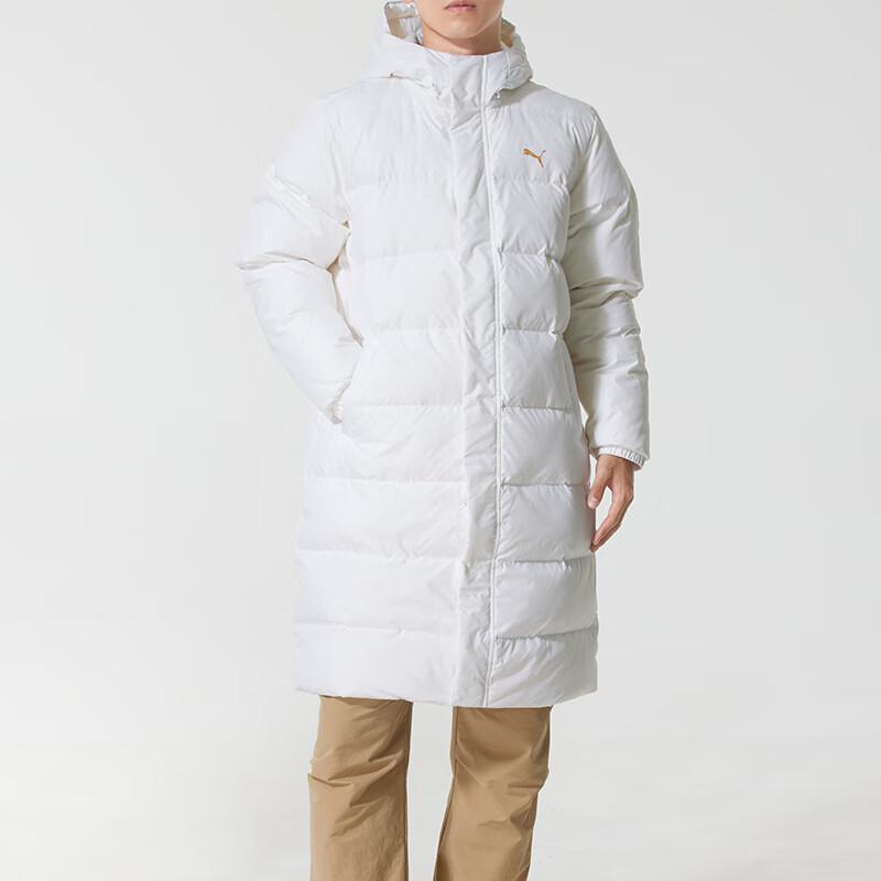 Puma Logo Litera Ciepły Puch Kaczy Długi z Kapturem Długi Rękaw Kurtka Puchowa Męska Odzież Wierzchnia 692851-02