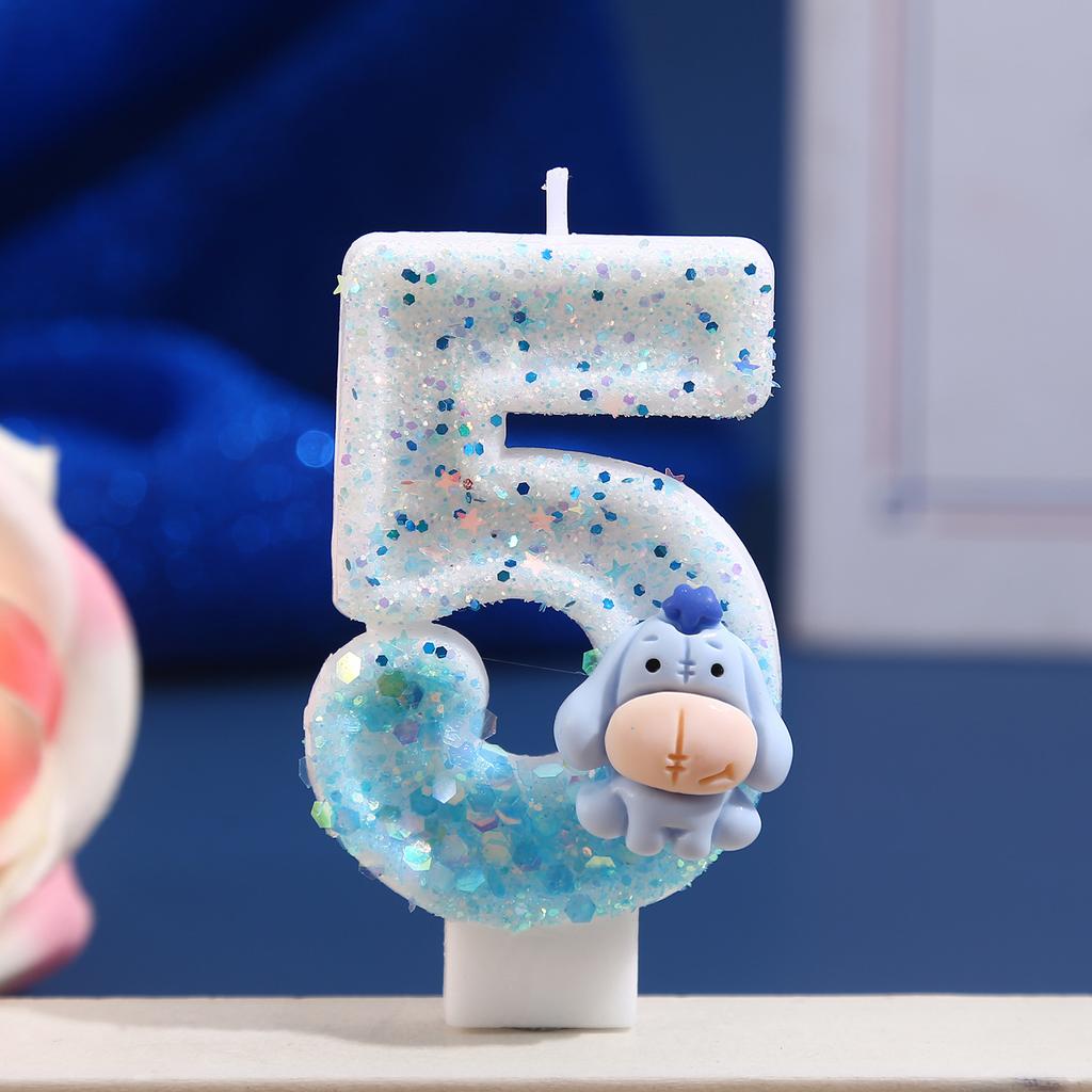 Digital Candle Birthday Little Celebration Cake Topper Decoration