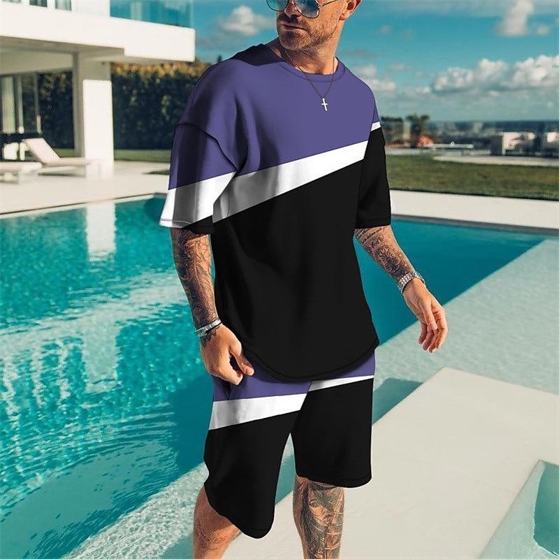 Men's Tees sets Short Sleeve Short Pants Crew Neck Designer Casual Comfortable Outdoor Vacation Daily