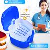 Apple Shape Denture Bath Box Case Dental False Teeth Storage Box With Hanging Net Container