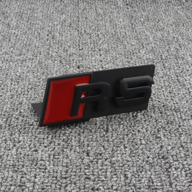Car Honeycomb Grille Emblem Sticker Car Displacement Badge For 22 A3 A4 A6 Q5 A5 A1 Q3 Q7 A7 TT Q2 SQ5 RSQ3 RSQ8 S3 S4 RS5 RS6