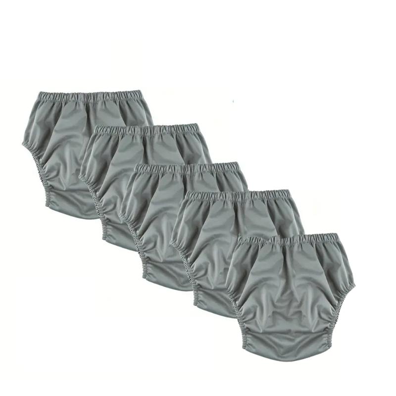 Pantaloni per Incontinenza Adulti 5 Pezzi Resistenti all'Acqua Copri Pannolino Riutilizzabile Mutandine a Tenuta Stagna Biancheria Intima Speciale Slip