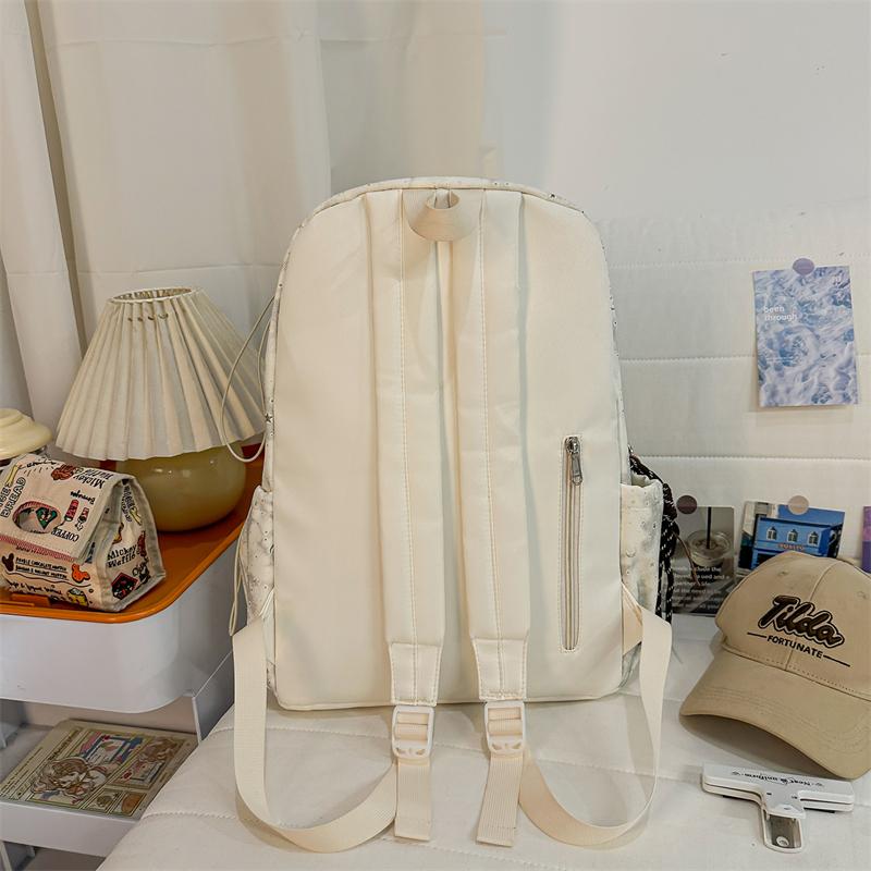 Zaino da Donna con Stampa Stelle e Luna – Carino Design Cosmico Borsa da Scuola con Tasche Multiple e Spallacci Regolabili – Perfetto per l'Uso Quotidiano
