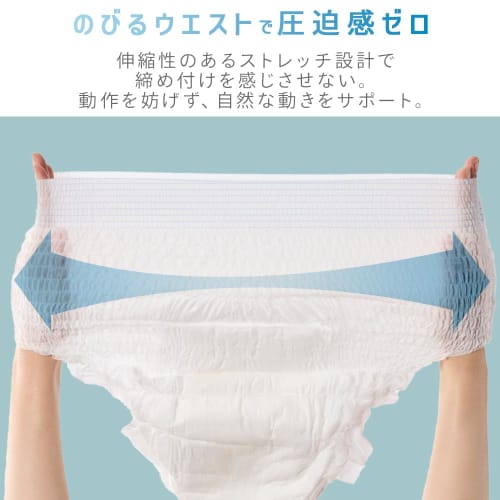 IRIS OHYAMA Refill Comfortable Underwear Adult Diapers, Large Size, 2-Use Absorption Capacity, 32 Diapers (NAD-L32-2)