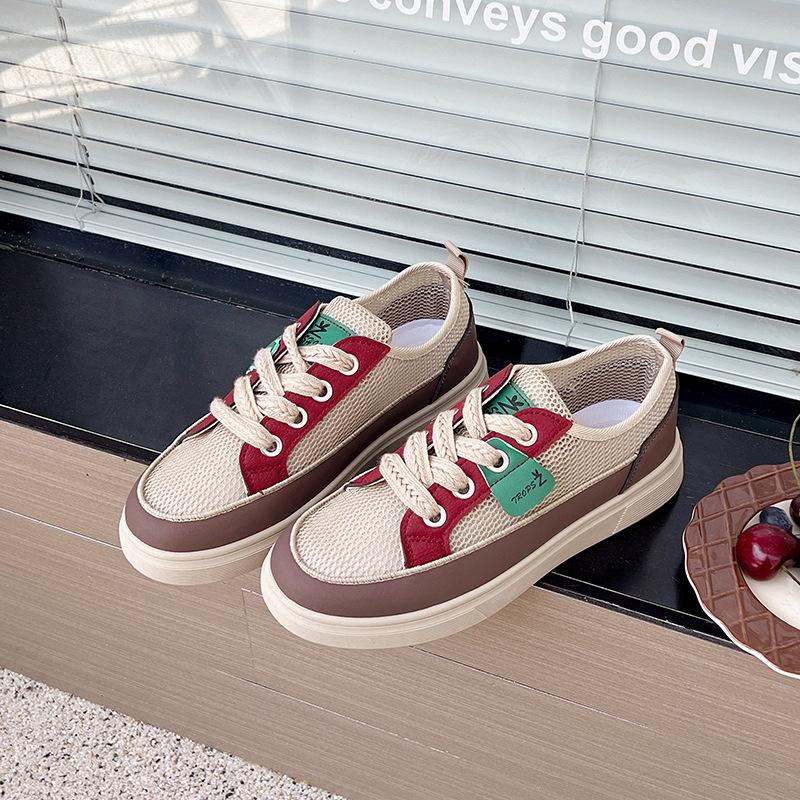 Women's Shoes New Spring Leather Casual Board Shoes with Skirts Versatile and Not Tired Feet Soft-soled Sports Shoes