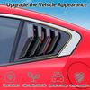For Mazda 3 Axela Sedan 2020 2021 2022 Car Rear Louver Window Side Shutter Cover Trim Sticker Vent Scoop ABS Carbon Fiber