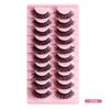 10 Pairs Of False Eyelashes, Large Curls, Natural Chemical Fiber Curls, Thick And Natural Eyelashes