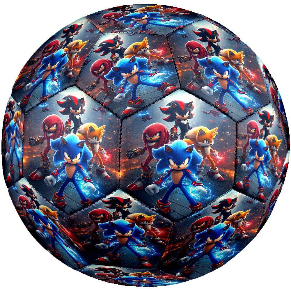 Sonic Theme Size 5 Soccer Ball, Suitable for Both Indoor and Outdoor Matches, a Gift Suitable for Everyone.