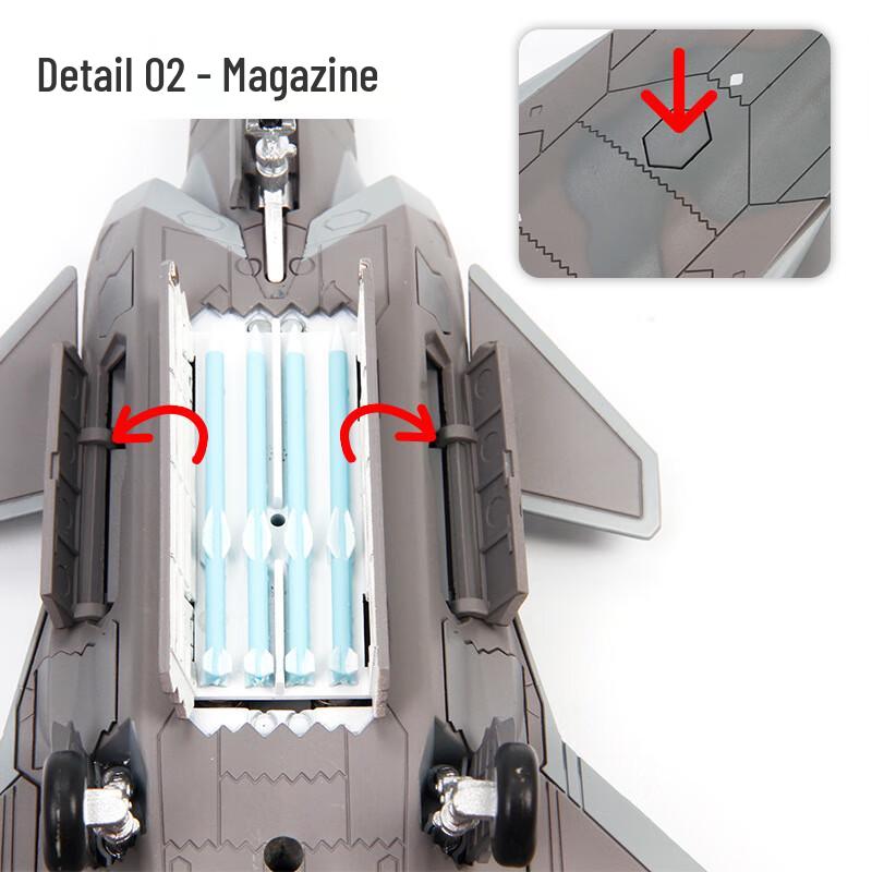 Jun Shi Metal J-20 Fighter Jet Model
