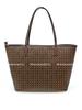 Tory Burch Vintage Floral Print Coated Canvas Tote Bag Women Tote Bags Brown 145634-207
