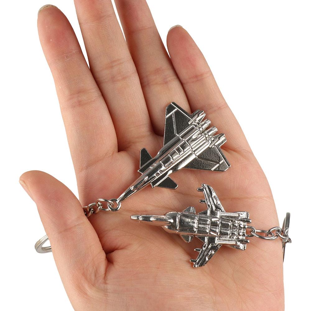 3D Aircraft Key Chain Fighter Jet Plane Battleplane Keyring Pendant Party Gift Car Key Ring Men