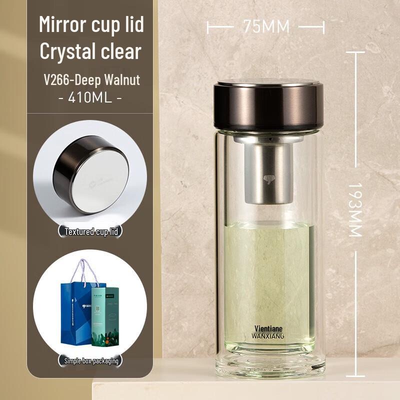 Double-Wall Glass Tea Infuser Bottle