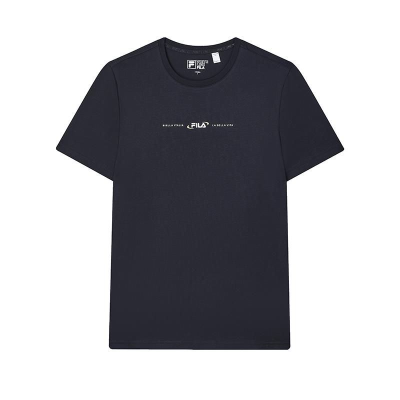 FILA T Shirts Men s Legend Blue Crew Neck F11M439101FNV 175/96A/L