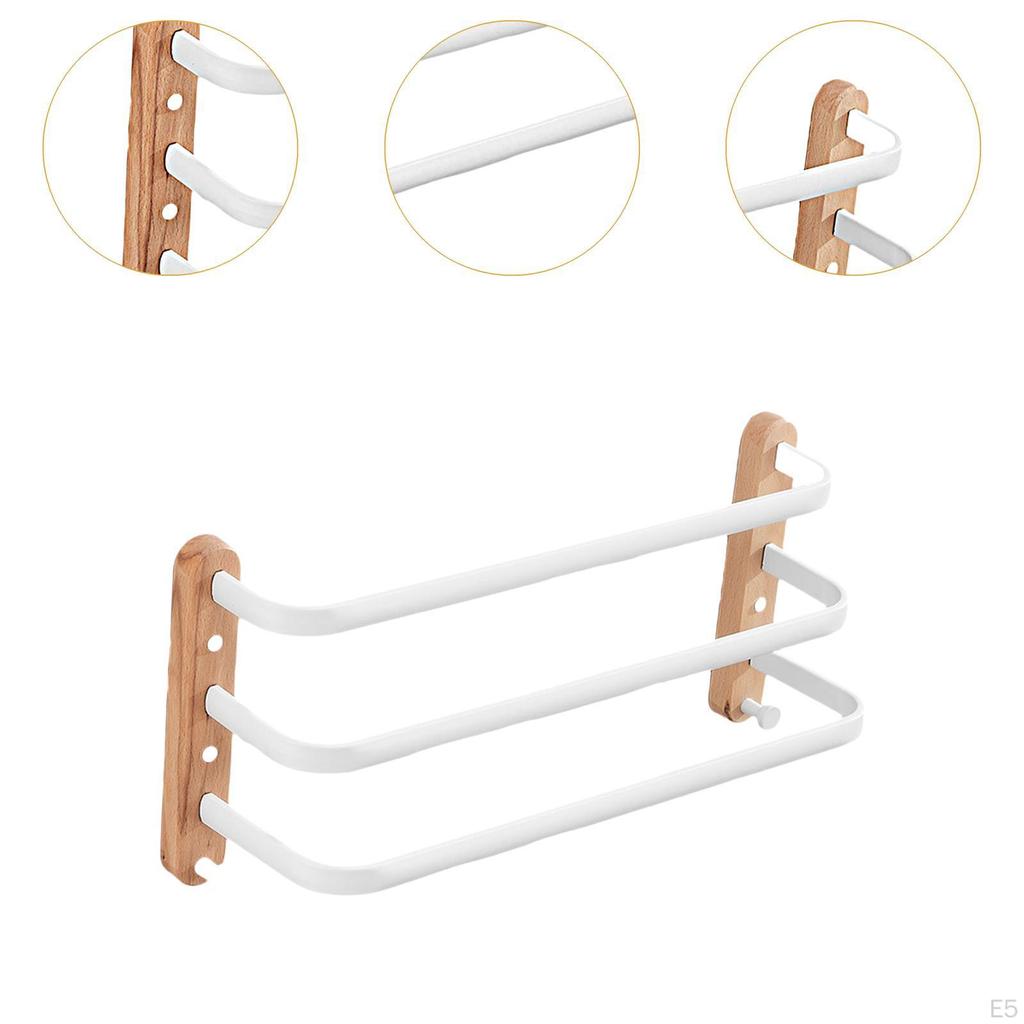 Portasciugamani in Alluminio per Bagno Supporto da Parete